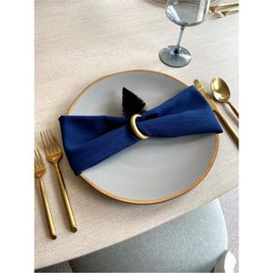 Anillo para Servilletas de Estilo Nórdico, Dorado Mate, Hebilla Metálica para Servilletas, Decoración Premium para Mesa de Comedor, para Restaurante y Hogar - Product Image 1