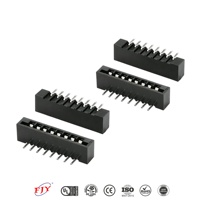 Connecteur DIP FPC FFC à angle droit pas de 2,54 mm, broches coudées de 2 à 20 broches, sans verrouillage, 90 degrés, pour câble plat flexible sur carte PCB