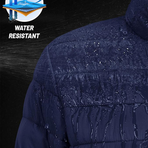 Chaqueta Acolchada Ligera para Mujer, con Capucha y Cremallera Completa, Cuatro Bolsillos, Transpirable e Impermeable, Color Azul Marino - Product Image 6