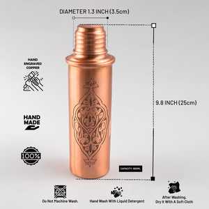 Nouvelle Arrivée : Bouteille d'Eau Artisanale en Cuivre Pur avec Sac en Macramé, Design Gravé, Grande Capacité, Portable, Style Classique - Product Image 6