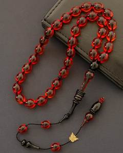 Tasbih de Resina Hecho a Mano de Primera Calidad con Cuentas Decorativas Separadoras y Borla, Hermosas Cuentas de Resina para Oración, para Ramadán, Eid, Hajj, Umrah - Product Image 5