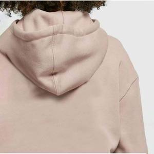 Sweat-shirt à capuche oversize pour femme, couleur unie, 100% coton, tricoté, manches longues, coupe classique, vêtements décontractés, style automne - Product Image 4