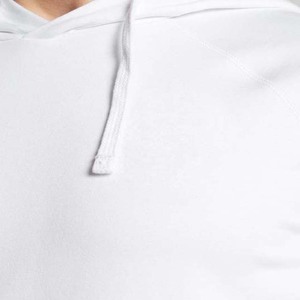 <b>Men's</b> <b>White</b> Hooded <b>Sweatshirt</b> 100% Cotton Fleece Regular Fit Casual Solid Color Pocket Design Autumn Wear - Product Image 6