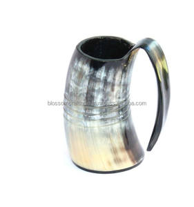 Handcrafted Buffalo Horn <b>Mug</b> Natural Polished Surface Durable Stylish Rustic Tableware for Home Kitchen Dining - Product Image 2