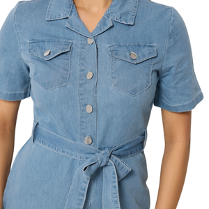 Mono vaquero de moda para mujer, corte holgado, fabricante mayorista OEM ODM - Product Image 5