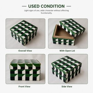 Luxury Handmade Geometric Resin Jewelry Storage <b>Box</b> Decorative <b>Trinket</b> Organizer Gift <b>Box</b> for Rings Earrings Necklaces Watches - Product Image 4