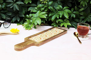 Bandeja de Servir de Madera Hecha a Mano, Ecológica y Más Vendida, con Asas para Servir Fácilmente Alimentos y Bebidas, Falak World Export - Product Image 5