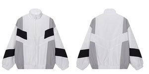เสื้อแจ็คเก็ตวินด์เบรกเกอร์แบบซิป ยูนิเซ็กซ์ พิมพ์ลาย หนานุ่ม ทรงโอเวอร์ไซส์ สปอร์ต แฟชั่น สตรีทแวร์ แขนยาว ดีไซน์ 2 in 1 - Product Image 4