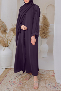 Venta al por mayor 2026: Abaya islámica de lujo, de alta calidad, sin costuras, con botones, estilo tradicional, manga larga, maxi, modesta y a la última moda. - Product Image 5