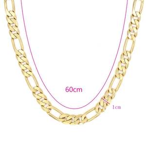 Collar de Cadena Figaro Vintage de Cobre Chapado en Oro de 18K para Fiesta, Joyería Hip Hop al por Mayor, 6mm 7mm 8mm 10mm 12mm - Product Image 5