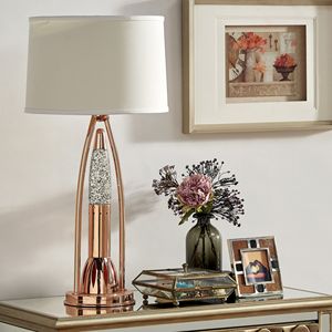 Lampada da Tavolo Moderna con Effetto Acqua Danzante, Decorativa e Lussuosa per Camera da Letto e Arredamento Casa, in Rame - Product Image 1