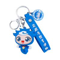 Llaveros Promocionales de PVC 2D/3D con Diseño de Animales de Dibujos Animados, Logotipo Personalizado, Color Personalizado y Grosor de 2-4 mm
