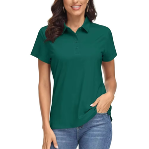 Polo moderne uni pour femme avec logo personnalisé, respirant, décontracté, pour l'été, fabrication OEM - Product Image 1