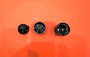 Douille de lampe E27 Autolock noire unie avec filetage en plastique - Product Image 3