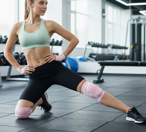 Genouillères pour femmes, éponge rose respirante, épaisses, à enfiler, protection contre les chocs pour l'entraînement au volley-ball, toutes saisons - Product Image 6