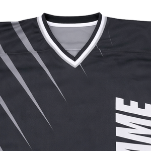 Maillot de hockey sur glace entièrement personnalisable - Style de texte vertical audacieux - Vêtements de sport anti-humidité - Uniformes de ligue professionnelle - Product Image 5