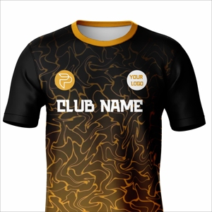 Men's Black Soccer Jersey With Gold Camo Print Sublimated Number 10 Breathable Polyester Short Sleeve Uniform Set Wholesale - Product Image 4