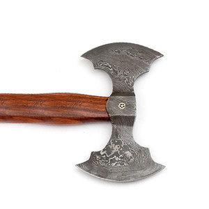 Damascus Steel Double Head <b>Axe</b> Handmade Pattern Steel Tool Designed For Utility Camping And Outdoor Lifestyle - Product Image 6