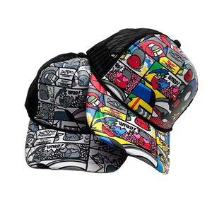 Gorra de béisbol de malla de 5 paneles personalizada Emidine, de algodón, con cierre trasero a presión, logotipo bordado en 3D, estilo deportivo, tela común, gorra de camionero al por mayor - Product Image 1