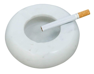 White Aluminum Smokeless Square <b>Ashtray</b> 4 Inch Indoor/Outdoor Use Premium Cigar/Cigarette Holder Durable Heat Resistant Elegant - Product Image 6