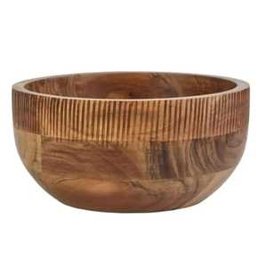 Tazón Grande para Servir de Madera de Acacia, Hecho a Mano, Redondo, Natural, Ecológico y Sostenible, para Decoración del Hogar - Product Image 4