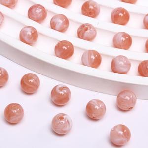 Round Gray Resin Beads with White Veins High Grade 3D <b>Cartoon</b> Design Loose Beads for Jewelry Making by Handmade Collection - Product Image 4