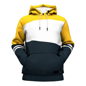 Sudadera con Capucha para Hombre, Diseño Color Block, Corte Regular, Felpa Francesa, Casual, Manga Larga, con Bolsillos, para Otoño - Product Image 1