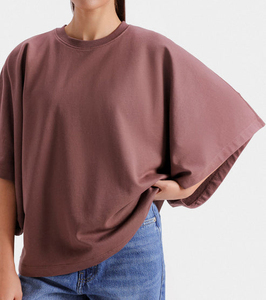 Camiseta de Lona Marrón de Manga Corta para Mujer, Corte Regular, de la Mejor Calidad, Secado Rápido, Transpirable, Todas las Tallas - Product Image 3