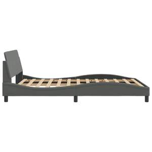 Estructura de Cama Metálica 100% Poliéster en Gris Oscuro Tapizada con Madera Contrachapada de Pino Sólido, Duradera y Elegante - Product Image 5