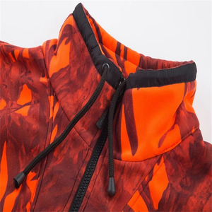 Vestes de chasse respirantes pour l'hiver 2026, fabriquées avec les meilleurs matériaux, vêtements de chasse à étiquette privée pour hommes et femmes, motif rouge orange - Product Image 6