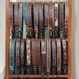 Diseño de fabricación profesional, correa de guitarra de cuero mecanizada a mano, cuero de vaca, correas de hombro ajustables de alta calidad - Product Image 6