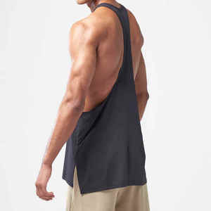 CottonPolyester Men's Workout Stringer Bodybuilding Singlet 2026 Trendy Product Best <b>Design</b> Men Singlets Men's Tank Tops - Product Image 1