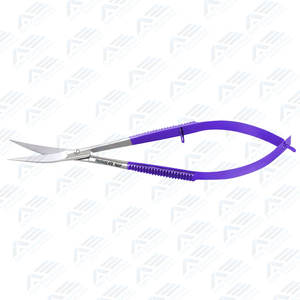 Micro ciseaux à cuticules courbes russes extra pointus pour la coupe des sourcils Ciseaux à cuticules à ressort Instruments de beauté Outils de beauté - Product Image 2