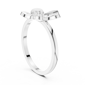 Anillo solitario minimalista de oro amarillo macizo de 14k con diamante redondo de talla brillante para mujer, ideal para compromiso, aniversario o regalo de boda. - Product Image 4