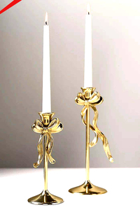 New Arrival Gold Metal Rose Flower Candle Stand Decorative Taper Candle <b>Holder</b> Luxury Home Decor - Product Image 1