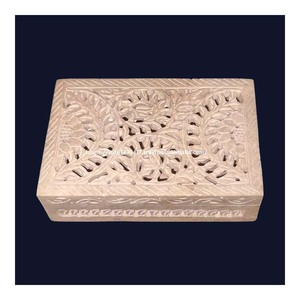 Pure Soapstone Natural Polished Modern Look Handmade Carving Jewelry Storage Box With High Quality Design For Jewelry Storage - Product Image 1