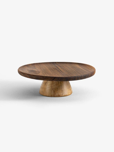 Soporte clásico para pasteles de madera con acabado de vetas naturales para la decoración festiva de la mesa de postres por Barkah Star - Product Image 4