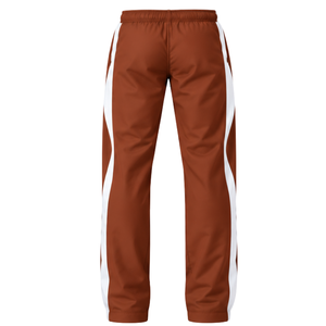 Brown White Hooded Tracksuit Set Full Zip <b>Jacket</b> <b>Straight</b> Leg Pants Custom Athletic Training Sportswear Two Piece Outfit Set - Product Image 6
