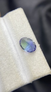 Tanzanite naturelle certifiée non chauffée, taille ovale, couleur excellente, zoïsite naturelle, 3,05 carats, nette à la loupe - Product Image 6