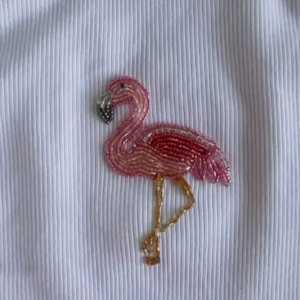 Handmade Beaded Embroidery Luxury Business Gift for Top with Cocktail Design 100% Cotton White Rectangular Shape - Product Image 4