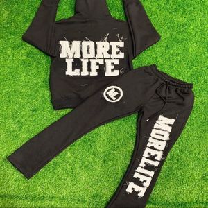 Conjunto Deportivo de Dos Piezas INDEX SPORTSWEAR, Sudadera con Capucha y Pantalones Negros, Unisex, Estilo Urbano, Manga Larga, Cordón Ajustable, Logotipo Estampado, Ropa de Otoño - Product Image 4