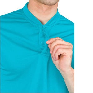 Camisa de Golf para Hombre, Bordada, de Secado Rápido, con Patrón Sólido, sin Cuello, Manga Corta, Casual, Antiarrugas y Elástica - Product Image 6
