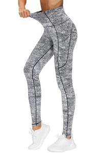 Leggings de yoga pour femmes de haute qualité avec coutures invisibles, pantalons de compression OEM pour vêtements de sport, logo personnalisé - Product Image 5