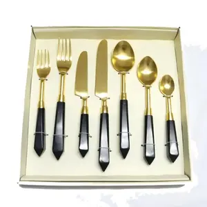Ensemble de couverts en métal robuste avec poignée ergonomique, vaisselle de cuisine durable pour dîner en famille, restauration et service de restaurant - Product Image 6