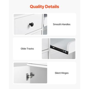 Bancone Reception Rettangolare da 47 Pollici con Luce LED, 2 Cassetti e Prese di Corrente, Tavolo Frontale per Ufficio - Product Image 2