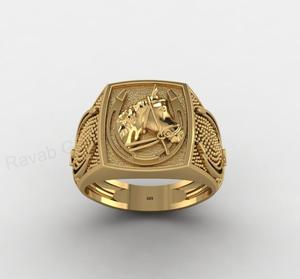 Solid 925 <b>Silver</b> 14x12mm Cushion Horseshoe Animal Horse Head Signet Equestrian <b>Ring</b> Unique Timeless Gold Animal Jewelry For <b>Men</b> - Product Image 6