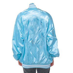 Chaqueta Varsity de Satén Personalizada al por Mayor para Hombre, con Cierre de Cremallera y Logotipo Frontal (Verificado por PayPal) - Product Image 5