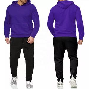 Survêtement 2 pièces avec Logo personnalisé de haute qualité pour homme, survêtement à capuche et fermeture éclair - Product Image 3