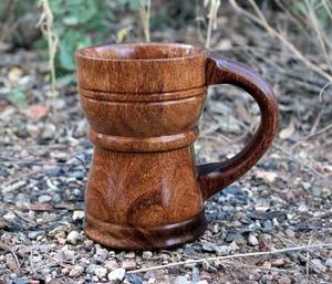 <b>Rustic</b> Wooden Mug Handmade Natural Solid <b>Wood</b> Coffee Cup Eco Friendly Drinkware for Tea Coffee Juice Use - Product Image 2