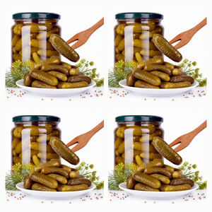 Delicious Best Selling International Standard Big Sale <b>Pickled</b> Baby Cucumbers Packed in 720ml Mason <b>Jar</b> - Product Image 2